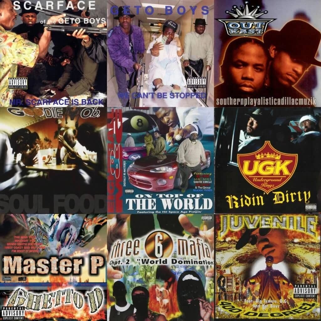 Essential Southern rap albums artwork